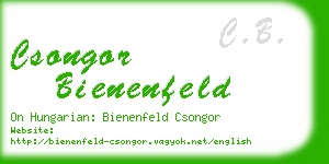 csongor bienenfeld business card